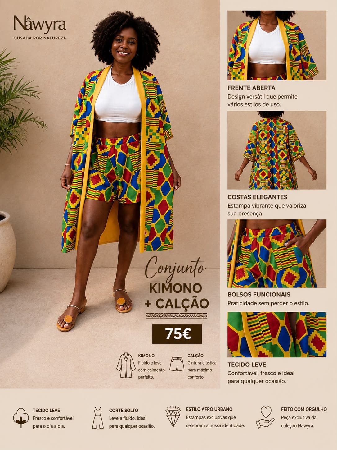 Conjunto Kimono + Calção